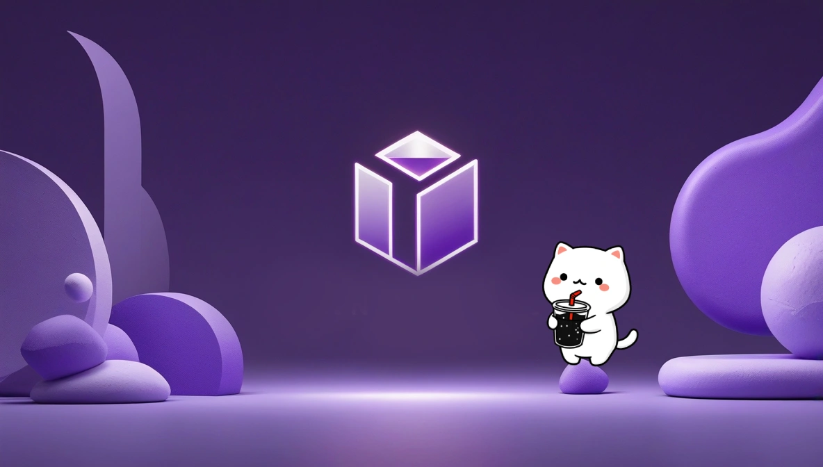 GIF animé avec logo premium minimaliste, glow subtil indigo-violet, créé instantanément avec ANYMO pour réseaux sociaux